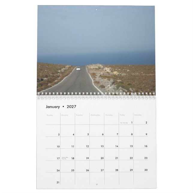 Calendrier Mural Crète (Jan 2027)