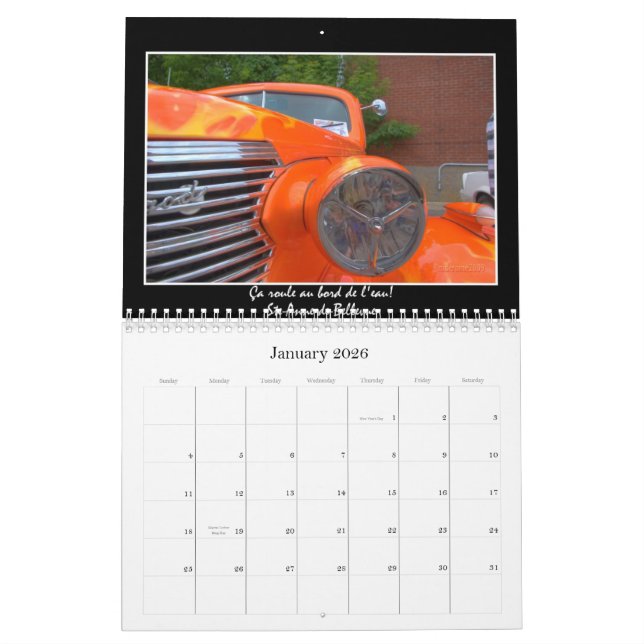 Calendrier Mural Croisant la promenade, 2011 (Jan 2026)