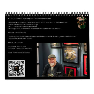 Calendrier mural d’art obscur – Format vertical