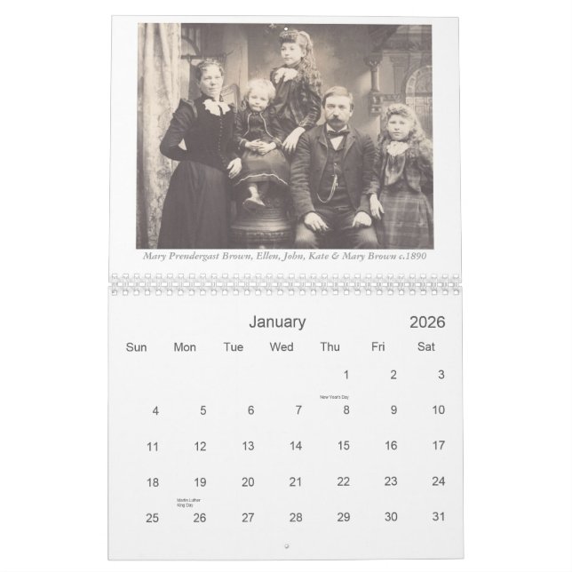 Calendrier Mural Dames du Prendergast, brun, Cassidy, Gurnett (Jan 2026)