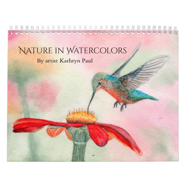 Calendrier mural d'art à l'aquarelle : paysages na (Protection)