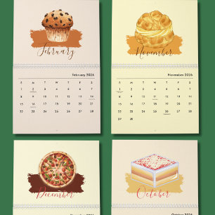 Calendrier mural d'art culinaire sucré pour la déc