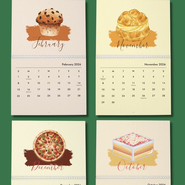 Calendrier mural d'art culinaire sucré pour la déc (Créateur téléchargé)