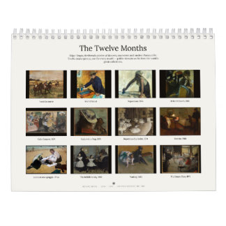 Calendrier mural d'art fin Edgar Degas