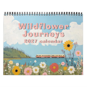 Calendrier mural d'art folklorique Wildflower Jour