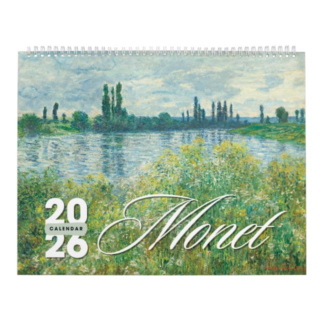 Calendrier mural d'art Monet 2026 – Maître impress (Protection)
