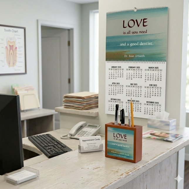 Calendrier mural de bureau de dentiste drôle pour  (Créateur téléchargé)