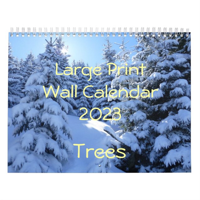 Calendrier mural de gros caractères 2015 - arbres (Protection)