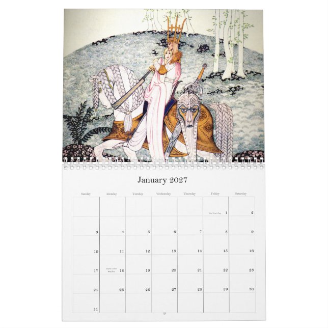 Calendrier mural de Kay Nielsen 2011 (Jan 2027)