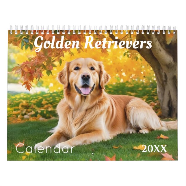 Calendrier mural de la race de chien Retriever dor (Protection)