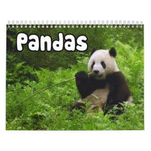Calendrier mural de pandas