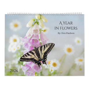 Calendrier mural de photographie florale 2026