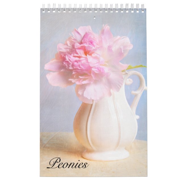 Calendrier mural de pivoines magnifiques (Protection)