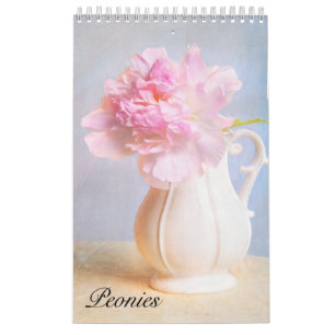 Calendrier mural de pivoines magnifiques