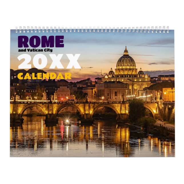 Calendrier mural de Rome Vatican Italie 2027 (Protection)
