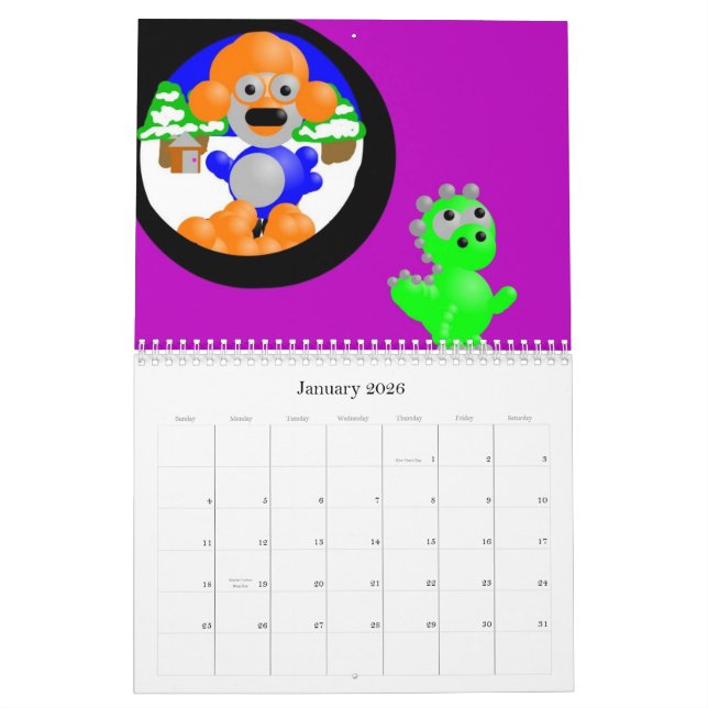 Calendrier mural d'Ellie Castellanos 2010 (Jan 2026)