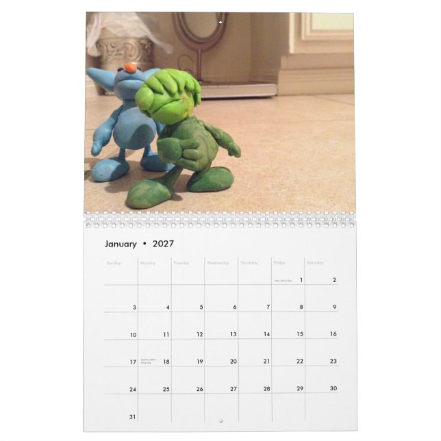 Calendrier mural d'Ellie Castellanos 2015 (Jan 2027)