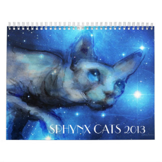 Calendrier mural des chats 2013 de Sphynx Svetlana