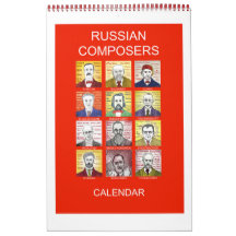 Calendrier mural des COMPOSITEURS RUSSES