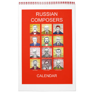 Calendrier mural des COMPOSITEURS RUSSES