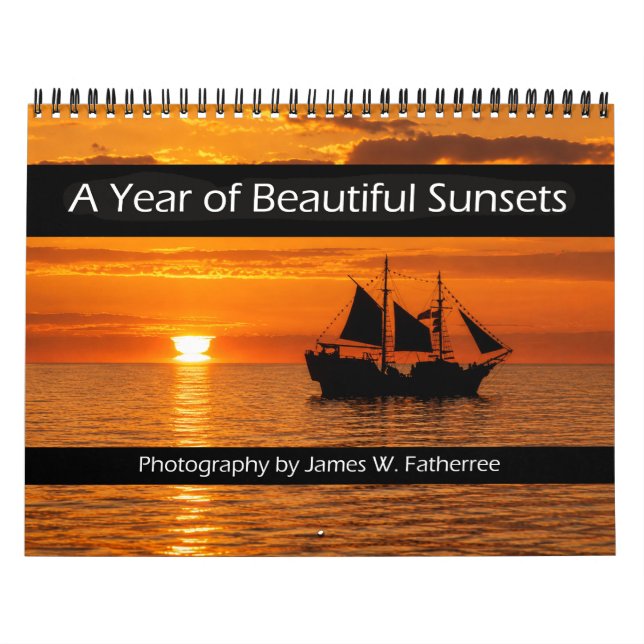 Calendrier mural des couchers de soleil par J. Fat (Protection)