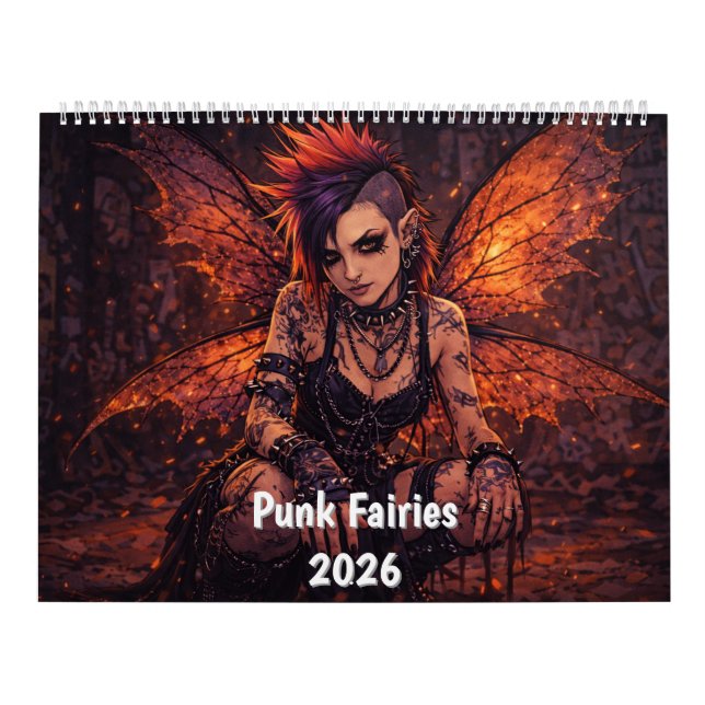 Calendrier mural des fées punk (Protection)