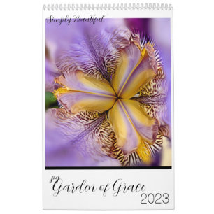 Calendrier mural des fleurs simples