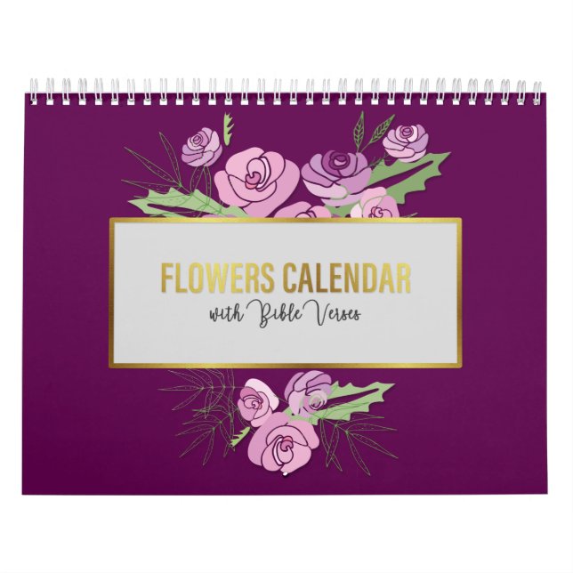 Calendrier mural des versets de la Bible et des fl (Protection)