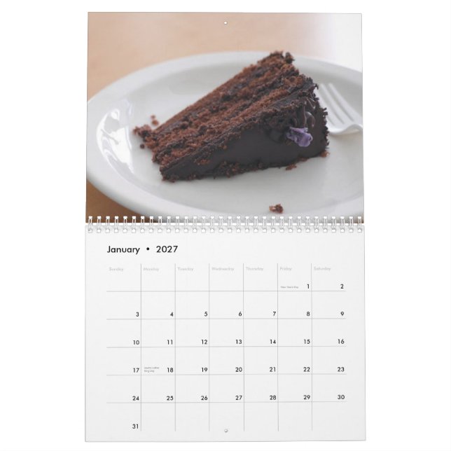 Calendrier Mural Desserts exquis (Jan 2027)