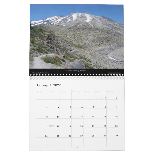 Calendrier Mural Destinations de vélo de montagne (Jan 2027)