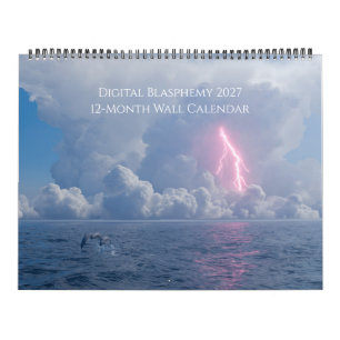 Calendrier mural Digital Blasphemy 2027 sur 12 moi