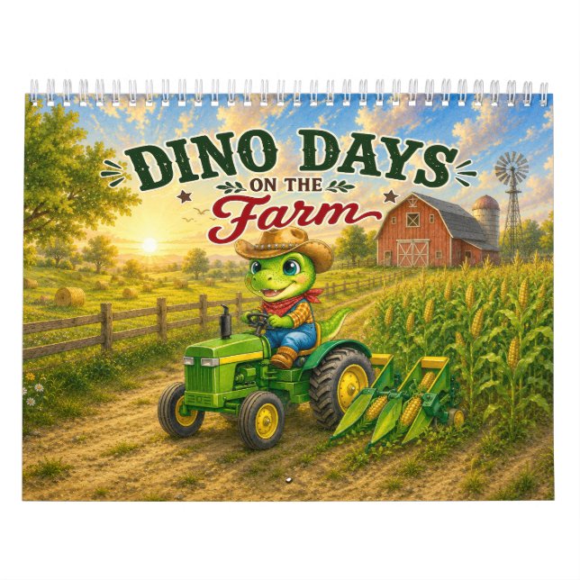 Calendrier mural Dino Days à la ferme (Protection)