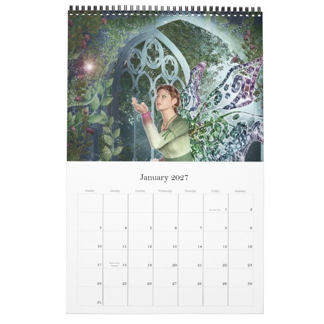 Calendrier Mural Dossier d'art d'imaginaire de KRW (Jan 2027)