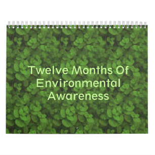 Calendrier Mural Douze mois de conscience de l'environnement