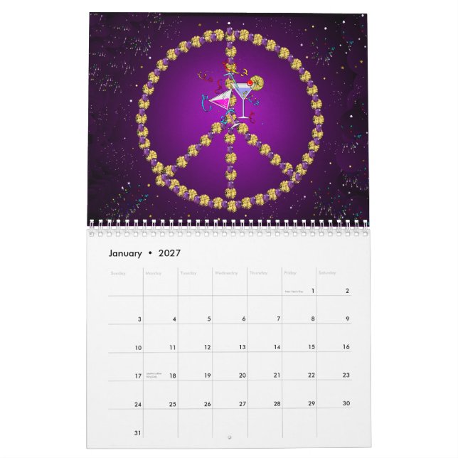 Calendrier Mural Douze mois de paix (Jan 2027)
