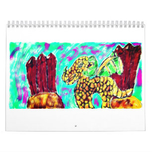 Calendrier Mural Dragon et pierres gemmes