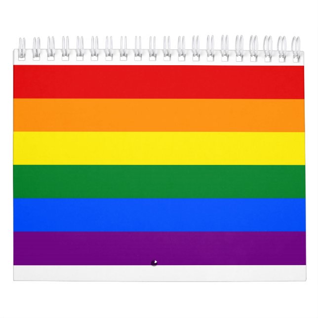 Calendrier Mural Drapeau de gay pride d'arc-en-ciel (Protection)