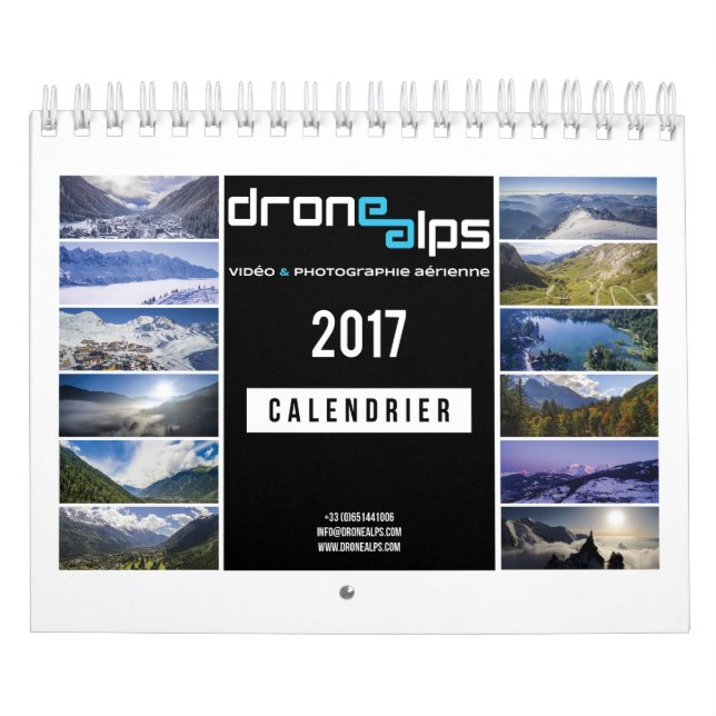 Calendrier Mural Drone Alps 2017 (Protection)