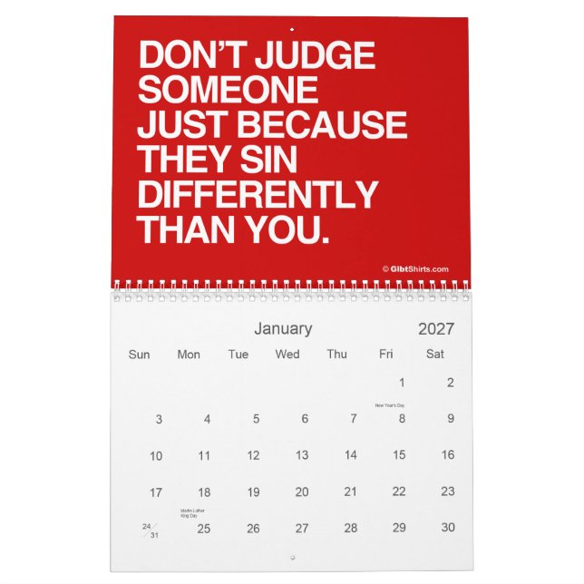 CALENDRIER MURAL ÉGALITÉ DE LGBT (Jan 2027)