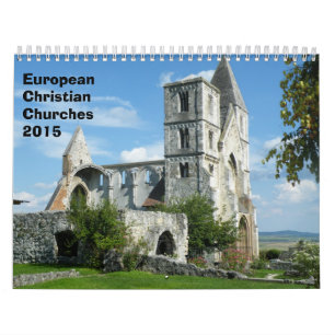 Calendrier Mural Églises chrétiennes européennes 2015