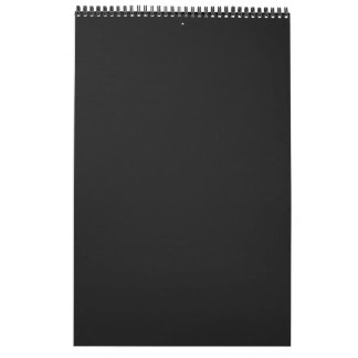 Calendrier mural élégant minimaliste noir 12 mois