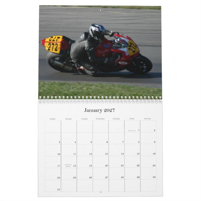 Calendrier Mural Emballage de moto (Jan 2027)