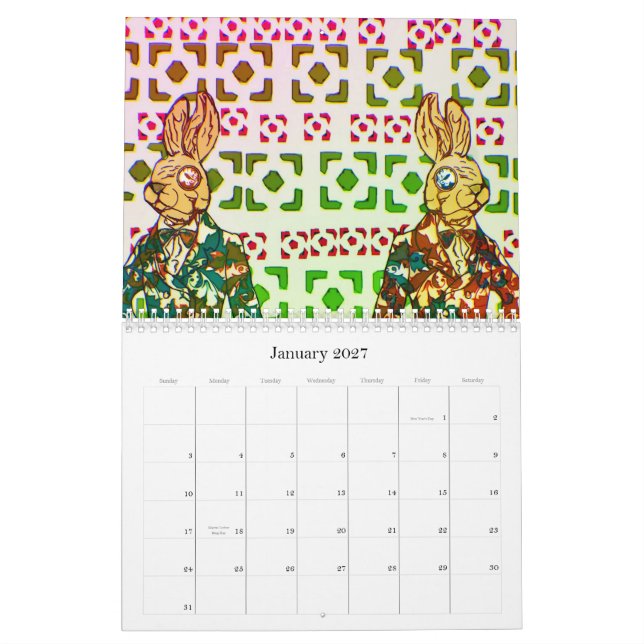 Calendrier Mural En l'année 2011 (Jan 2027)