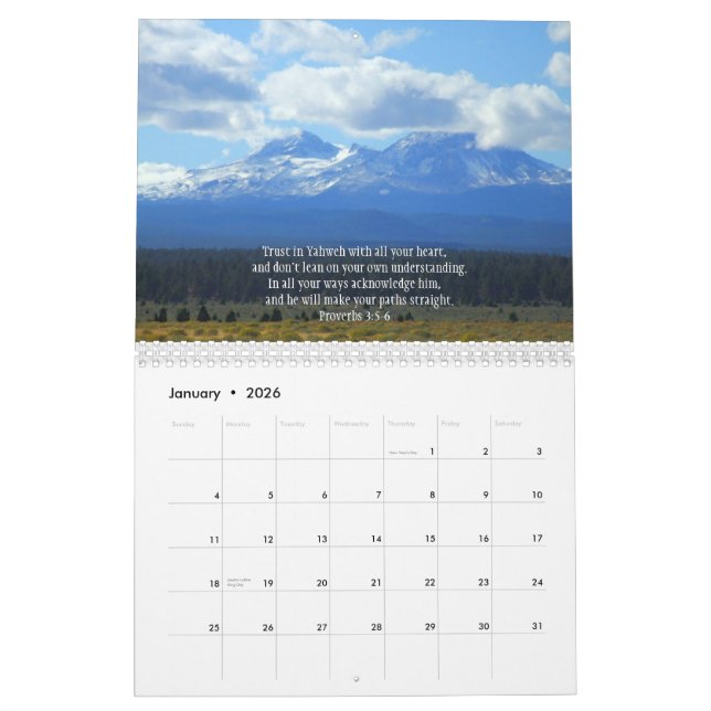 Calendrier Mural Encouragement du créateur (Jan 2026)