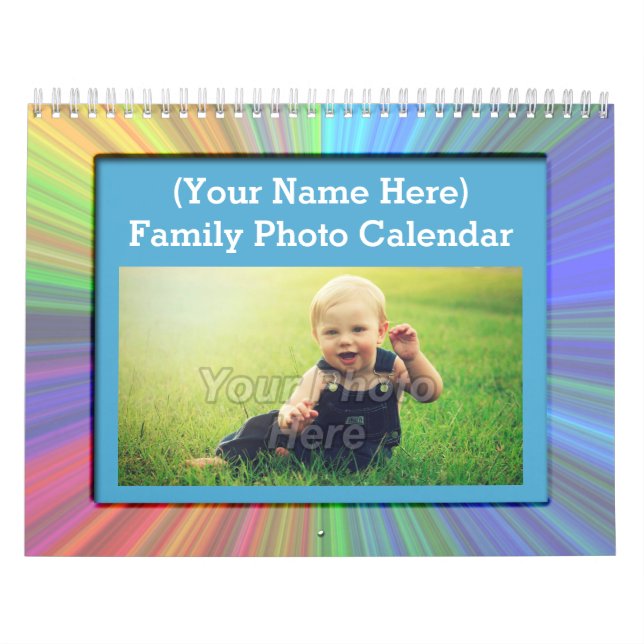 Calendrier Mural Enfants amusants Famille Personnalisé Photo Calend (Protection)