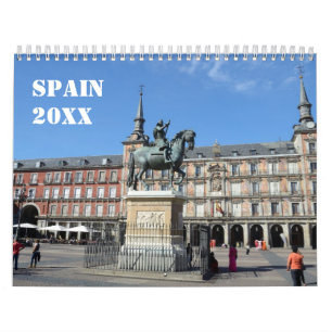 Calendrier mural Espagne de 12 mois