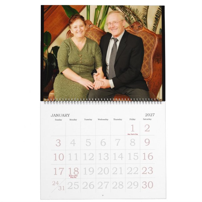 Calendrier Mural Famille de Yudin, 2009 (Jan 2027)