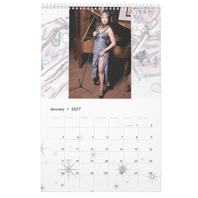 Calendrier Mural Filles de l'oscillation 2010 (Jan 2027)