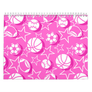 Calendrier Mural Filles de sport d'équipe