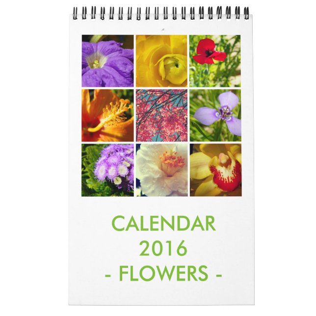 Calendrier Mural Fleurs (Protection)